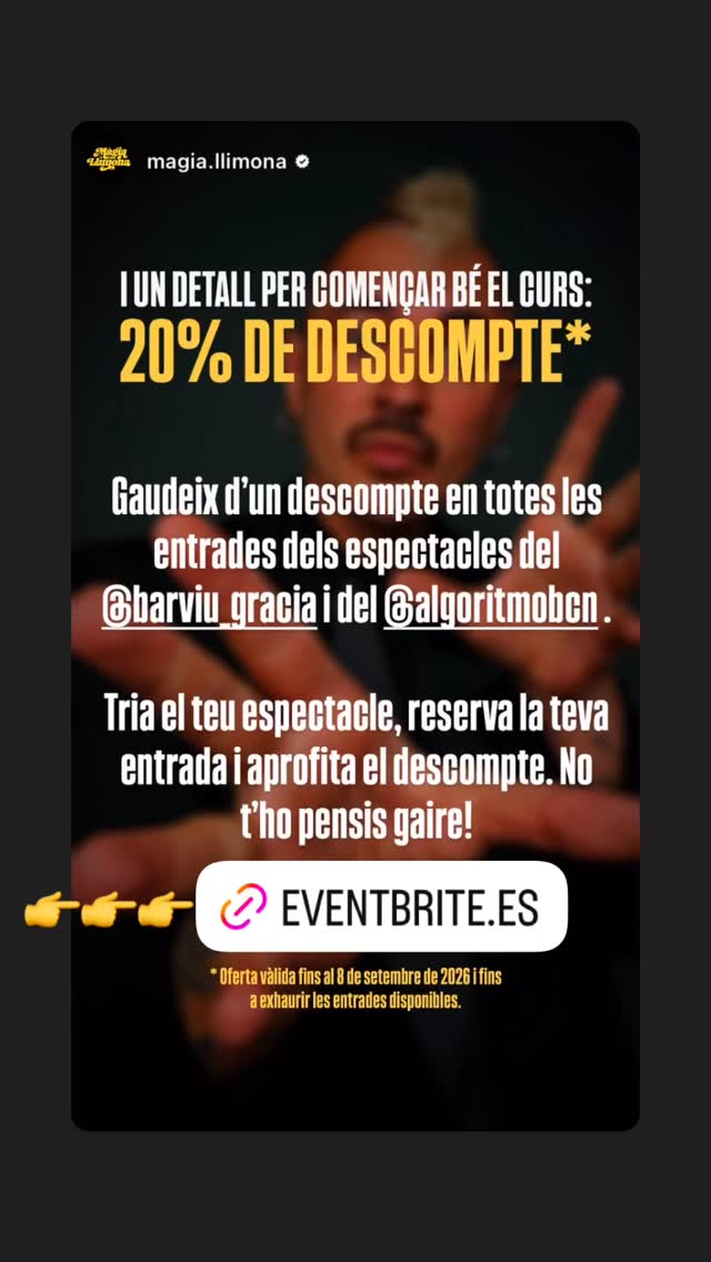 20% discount on Magia Llimona & Bar Viu show tickets