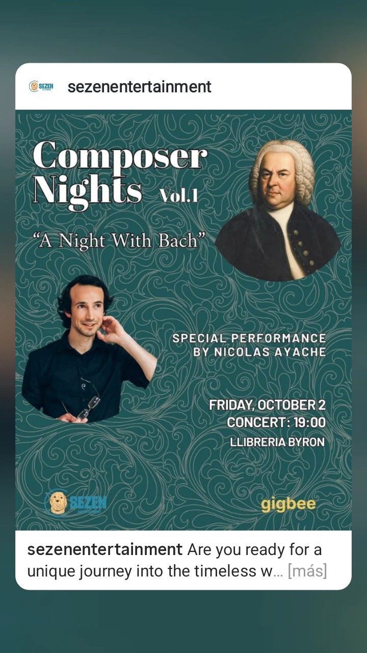 Composer Nights Vol.1 — "A Night With Bach" (Nicolas Ayache)