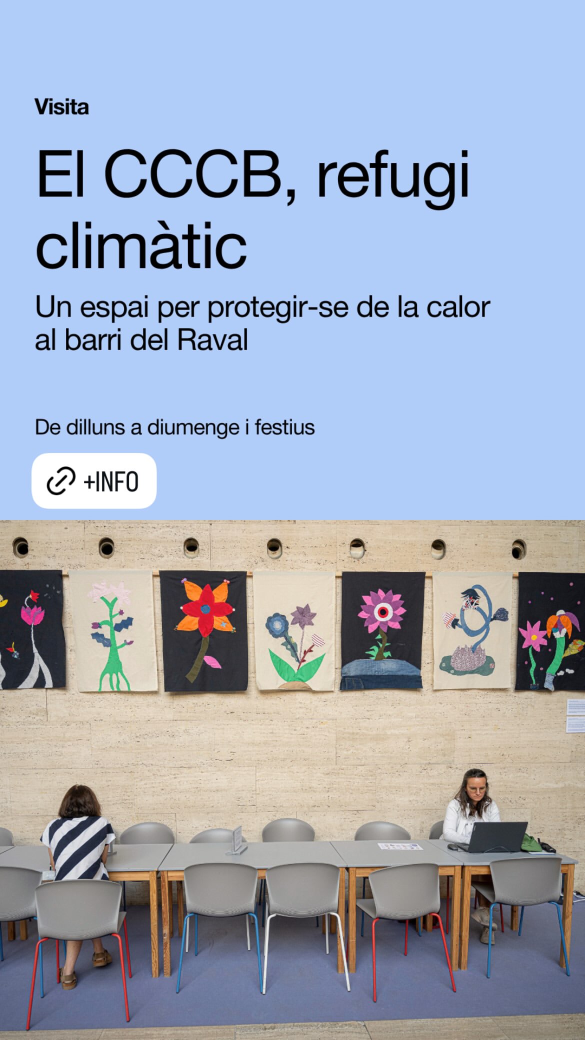 El CCCB, refugi climàtic (cooling space)
