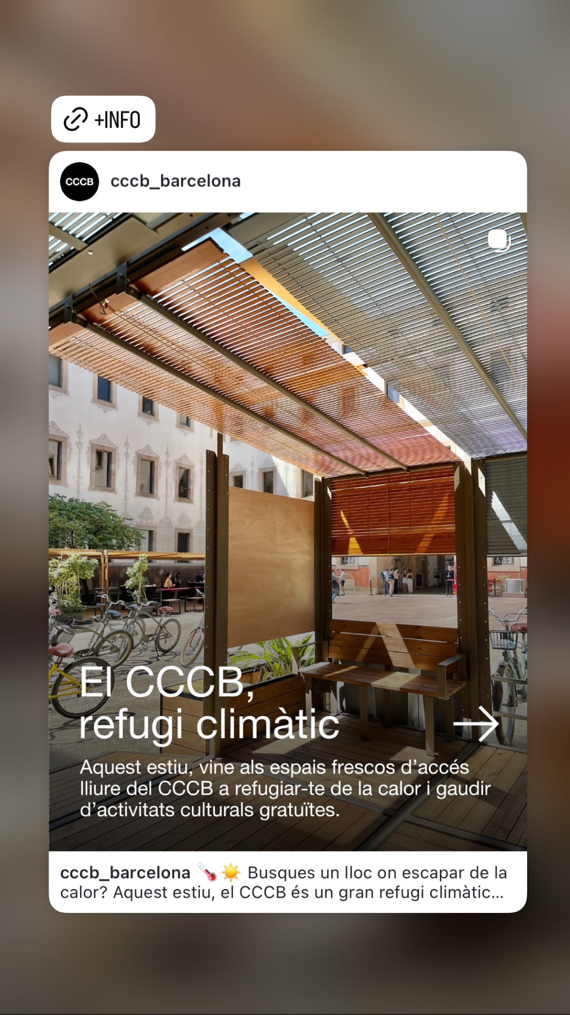 CCCB — Refugi Climàtic (summer cool spaces & free activities)