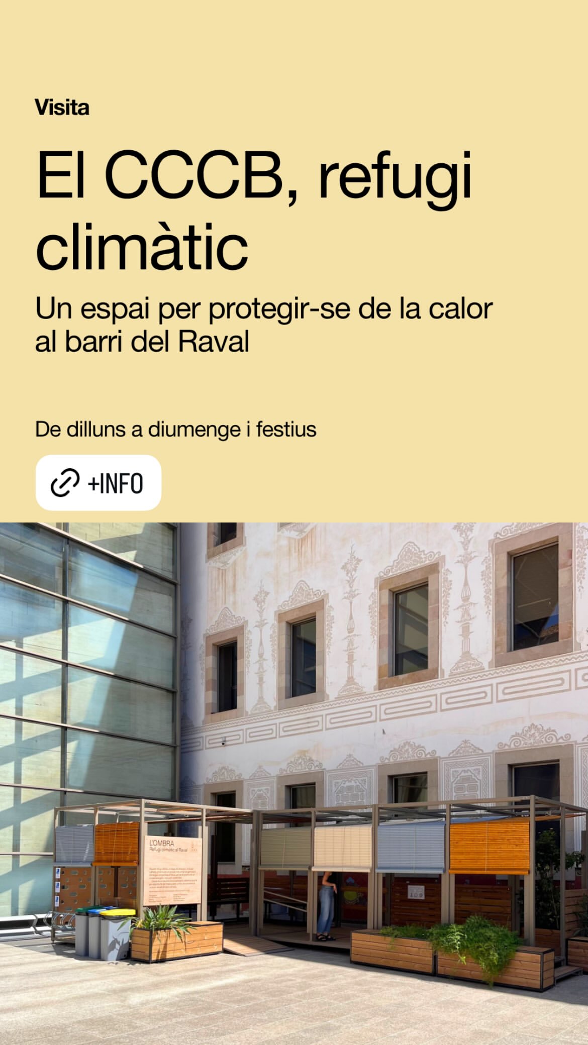 El CCCB, refugi climàtic