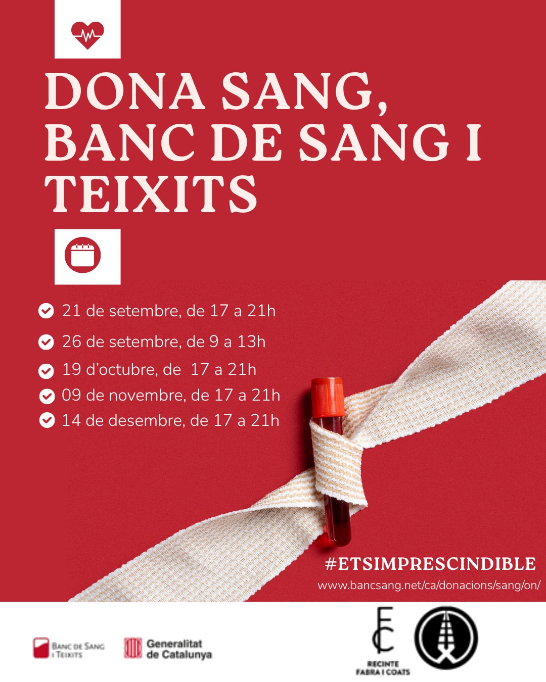 Dona sang — blood donation with Colla Castellera Jove de Barcelona
