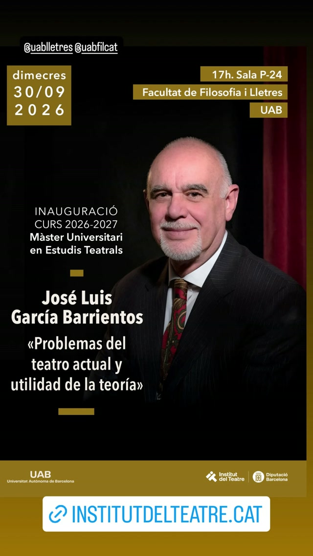 Inauguració curs 2026-2027 — José Luis García Barrientos