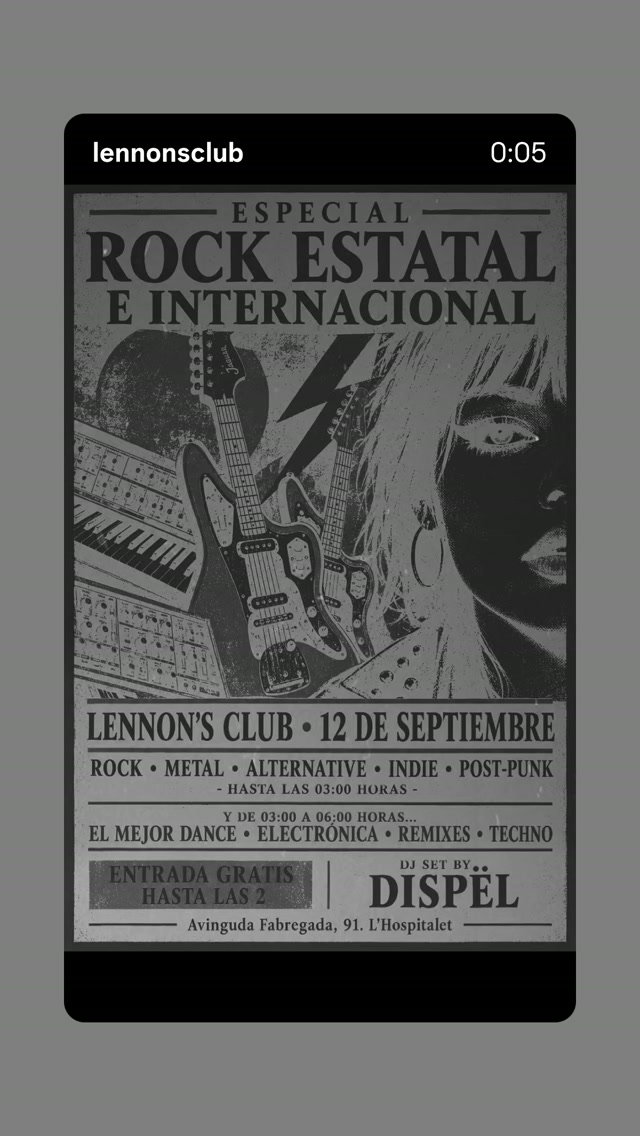 Especial Rock Estatal e Internacional — Lennon's Club