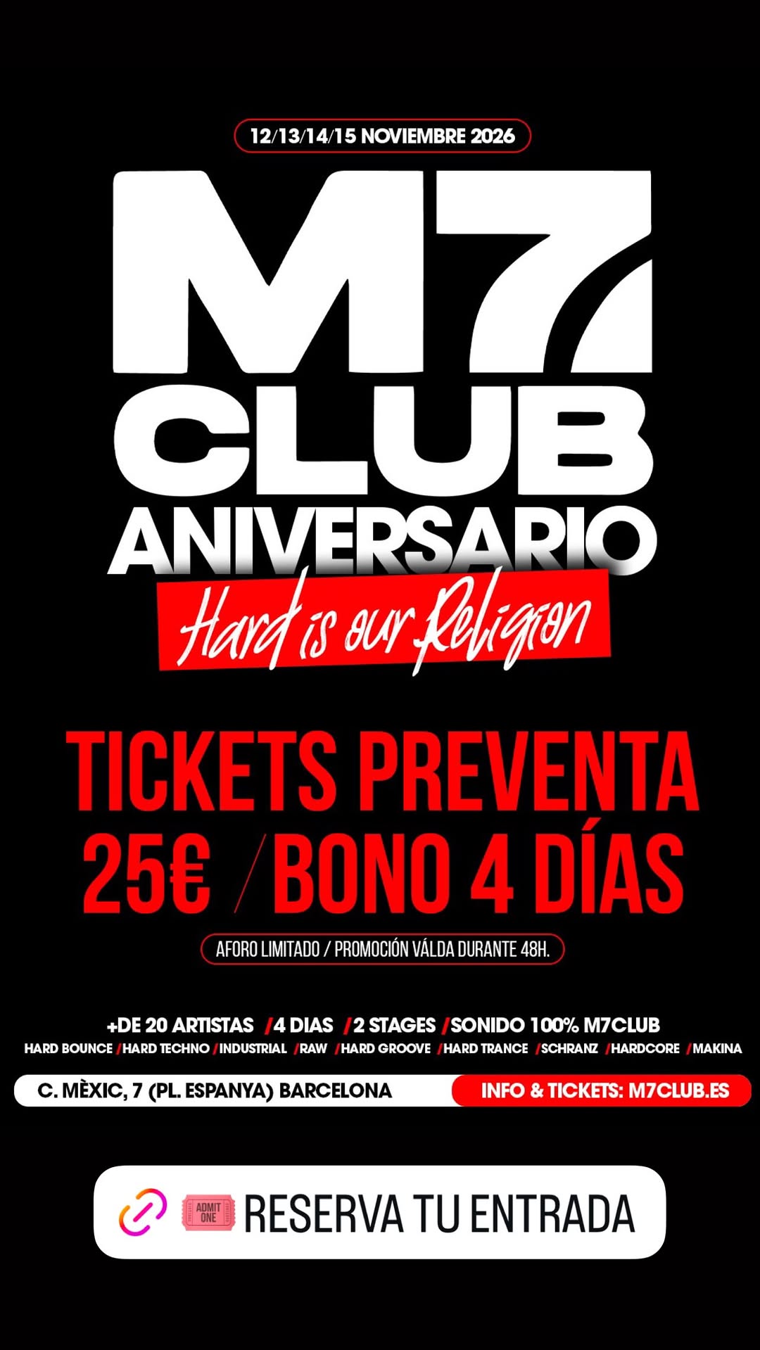 M7 CLUB Anniversary — 48h pre‑sale