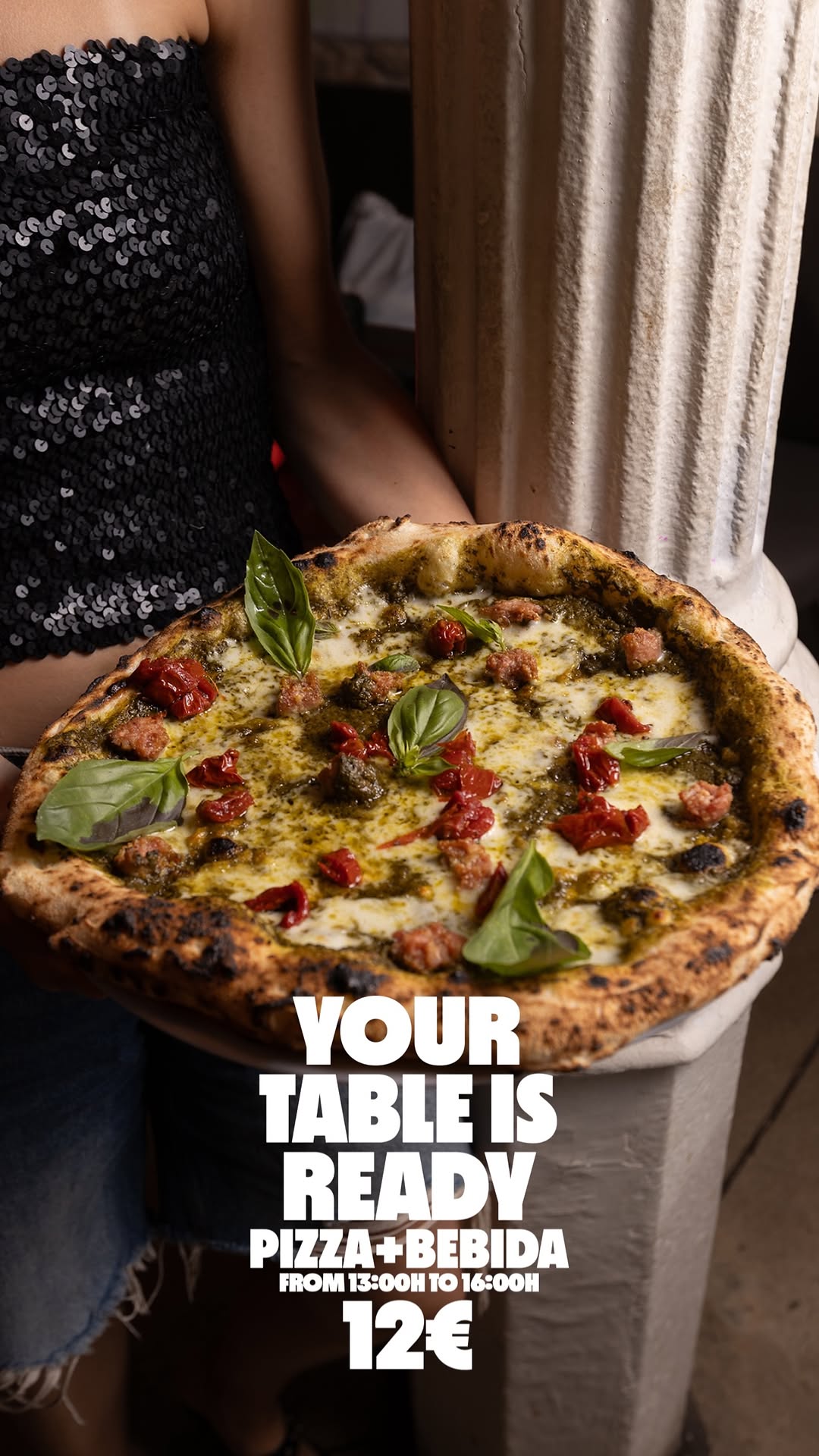Pizza + Bebida Midday Menu — 12€