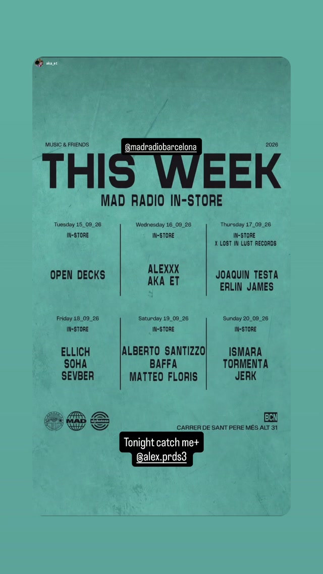 Mad Radio In-Store — JOAQUIN TESTA & ERLIN JAMES