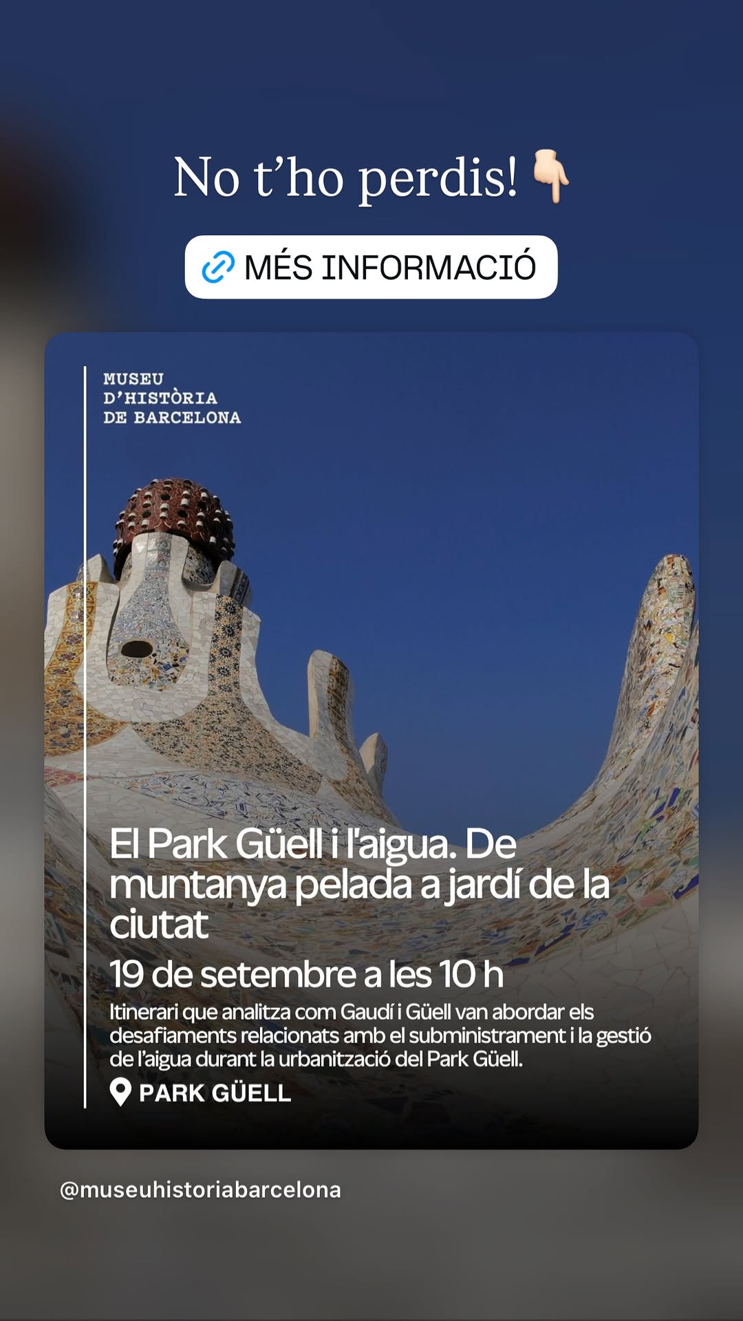 El Park Güell i l'aigua. De muntanya pelada a jardí de la ciutat