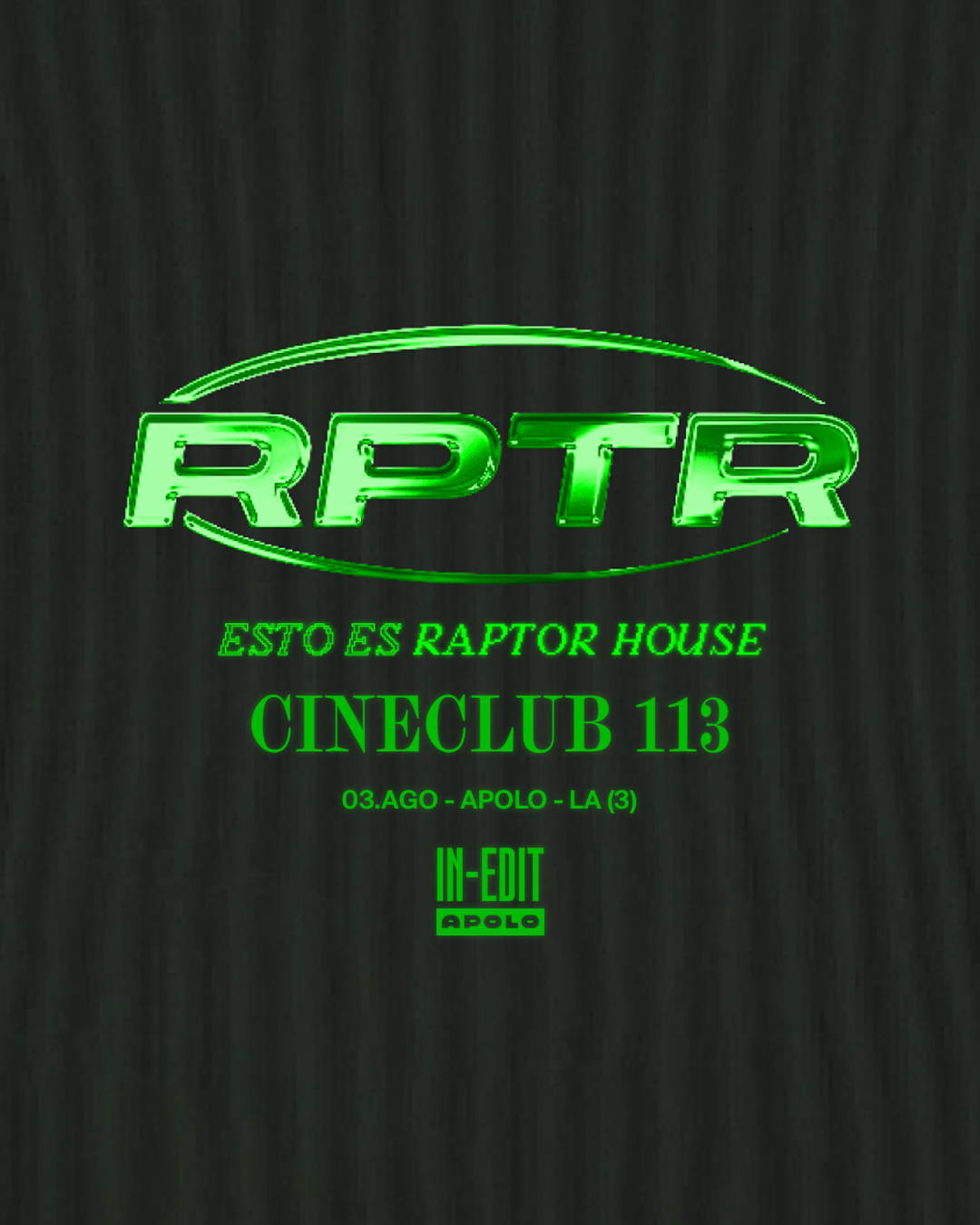 CineClub 113 — Esto es Raptor House