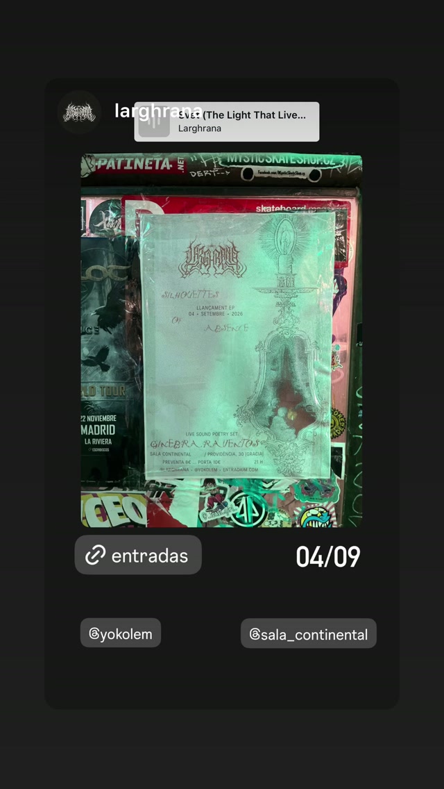 Largrhana — EP launch / Ginebra Raventos (live sound poetry)