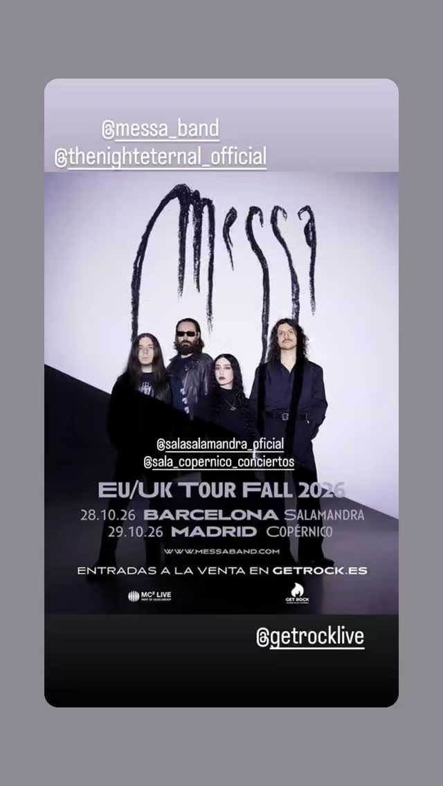 Messa EU/UK Tour Fall 2026 — Barcelona