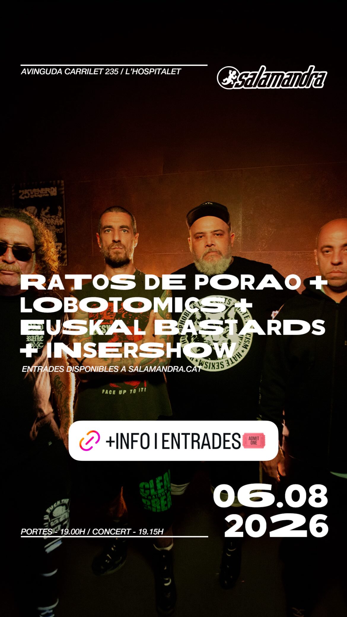 Ratos de Porao + Lobotomics + Euskal Bastards + Insershow