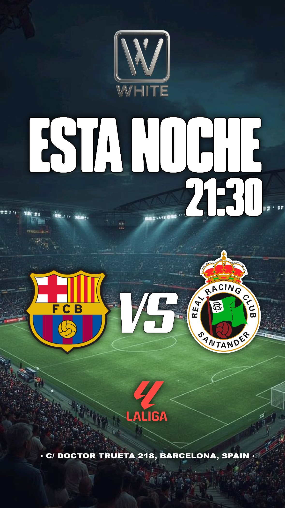FC Barcelona vs Racing Santander — live screening
