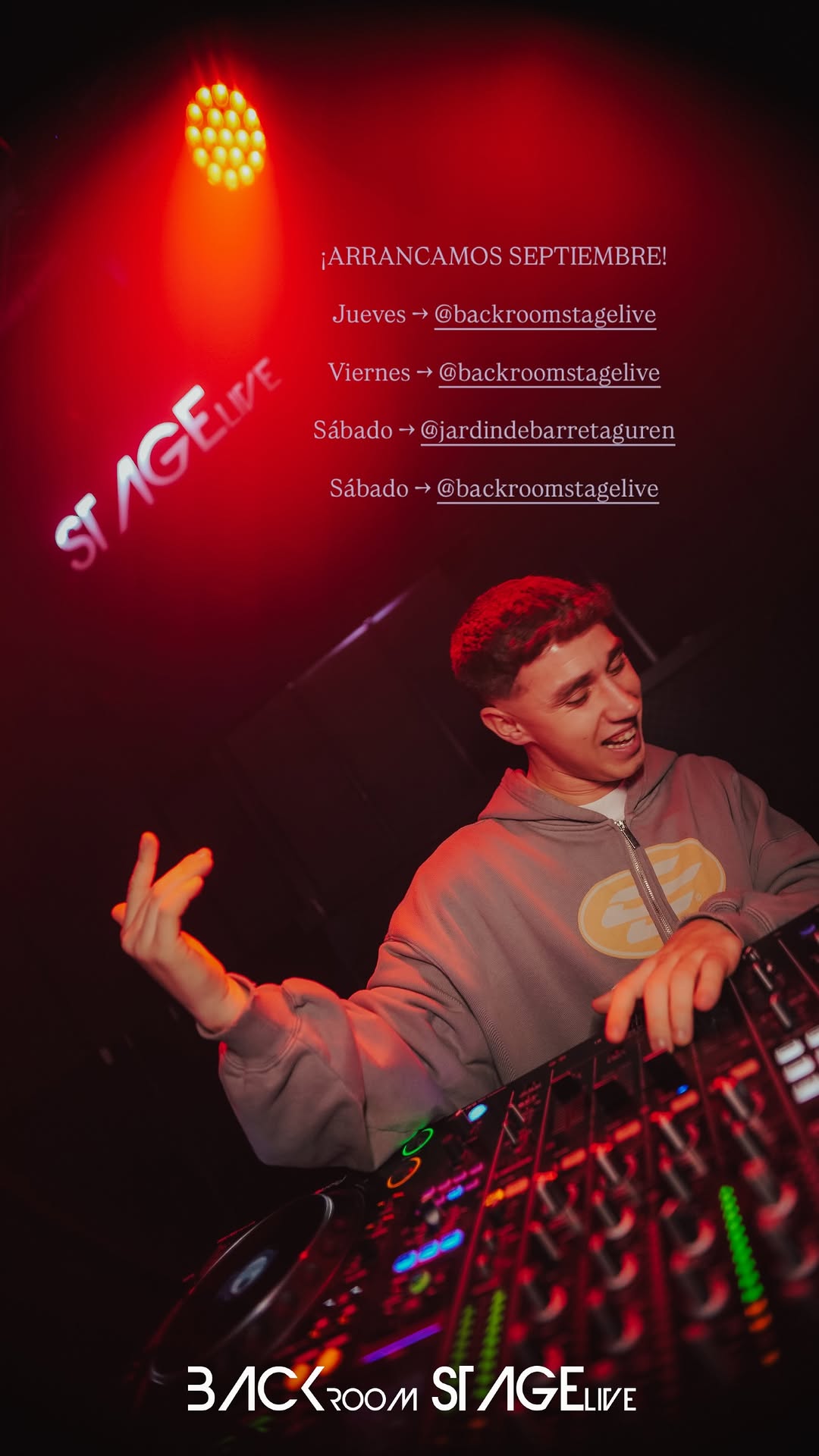 Saturday — Jardín de Barretaguren (BackRoom schedule)