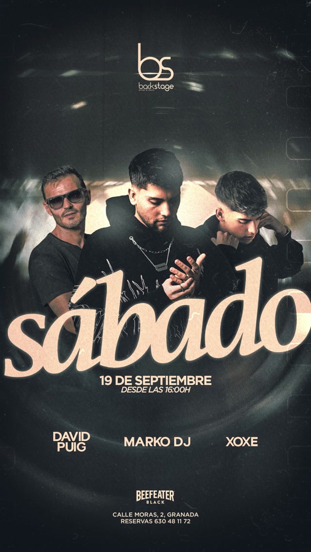 Saturday 19 Sep — David Puig, Marko DJ & Xoxe