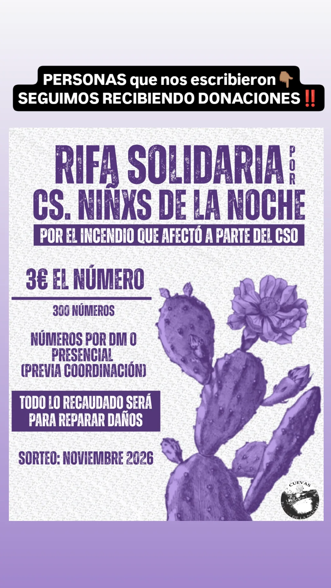 Solidarity Raffle — Rifa solidaria (CS. Niñxs de la Noche)