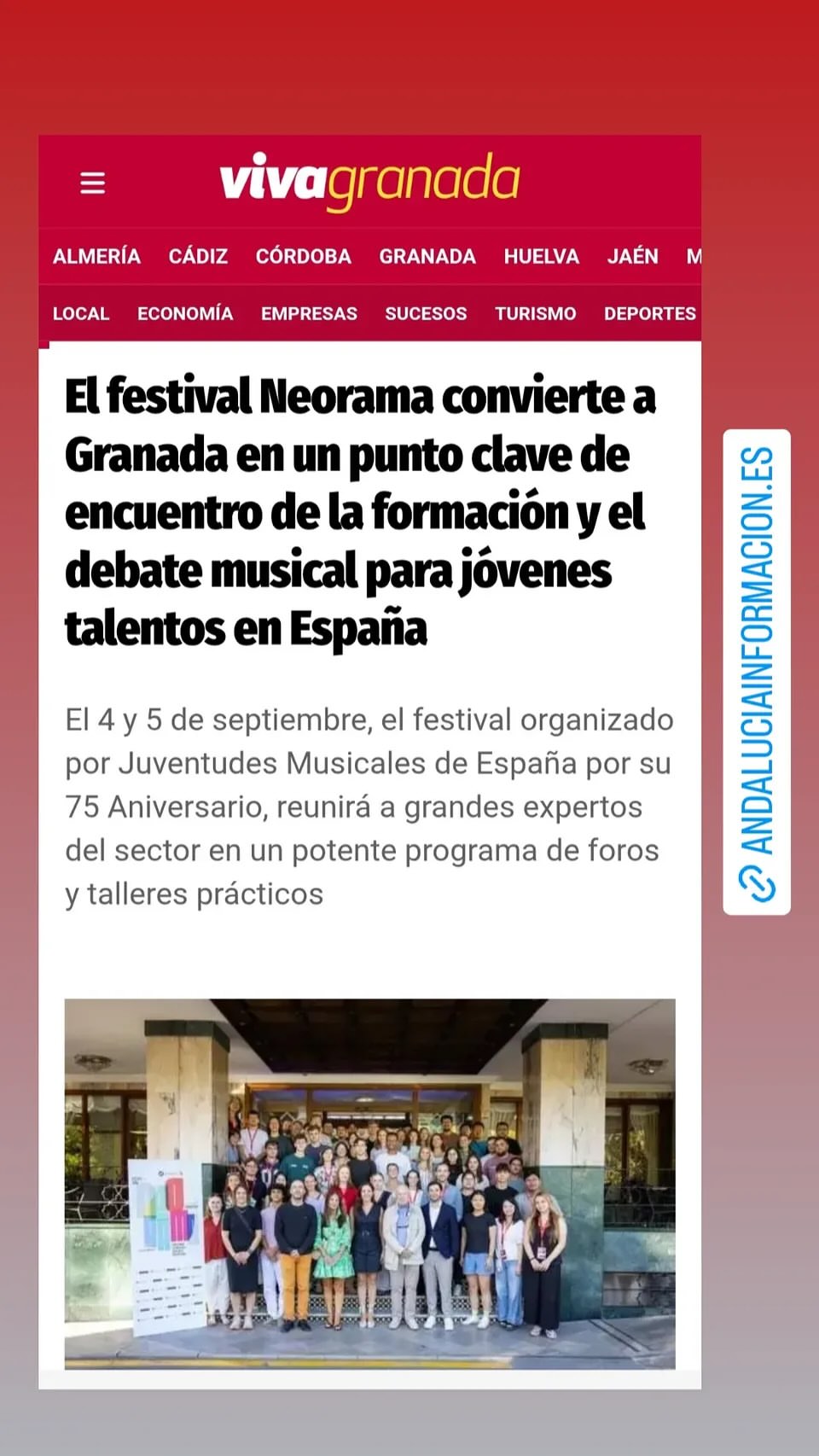 Festival Neorama — forums, workshops and concerts in Granada