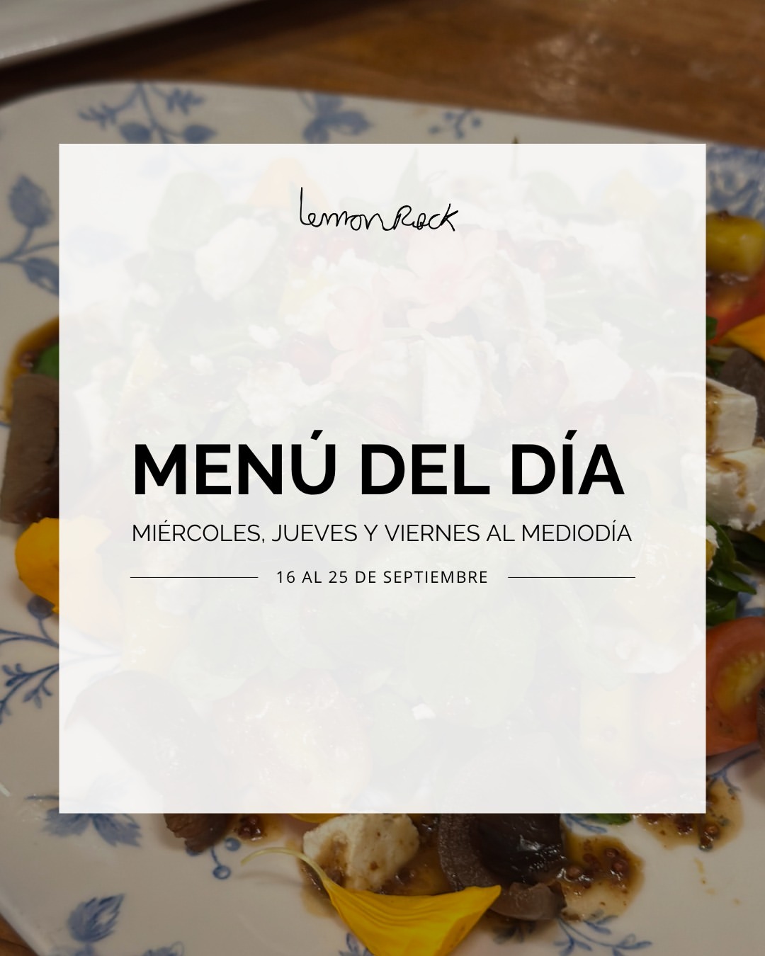 Menu del día (lunch menu)