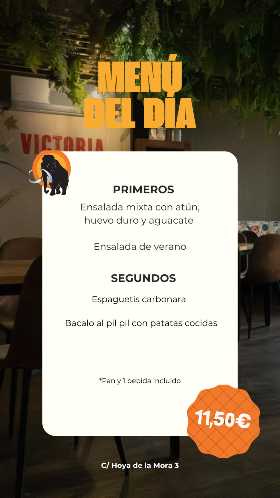 Menú del día