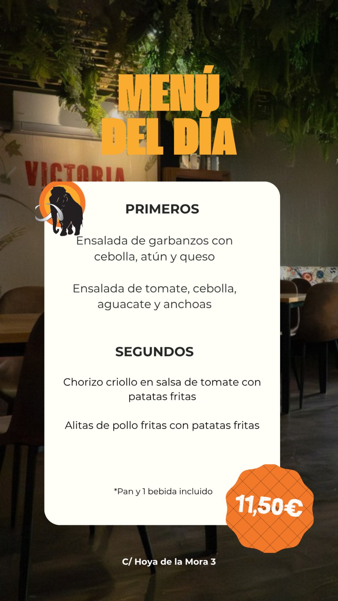 Menú del día