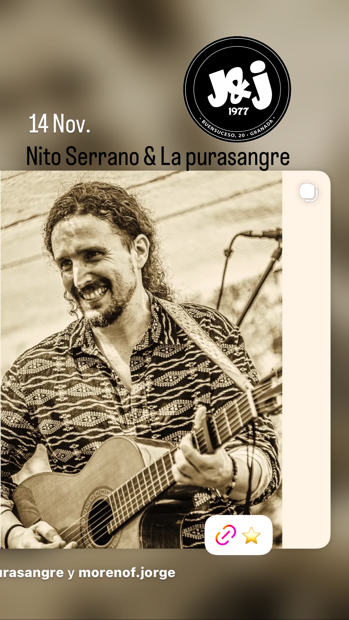 2026-11-14: Nito Serrano & La purasangre — Granada (Taberna J&J)