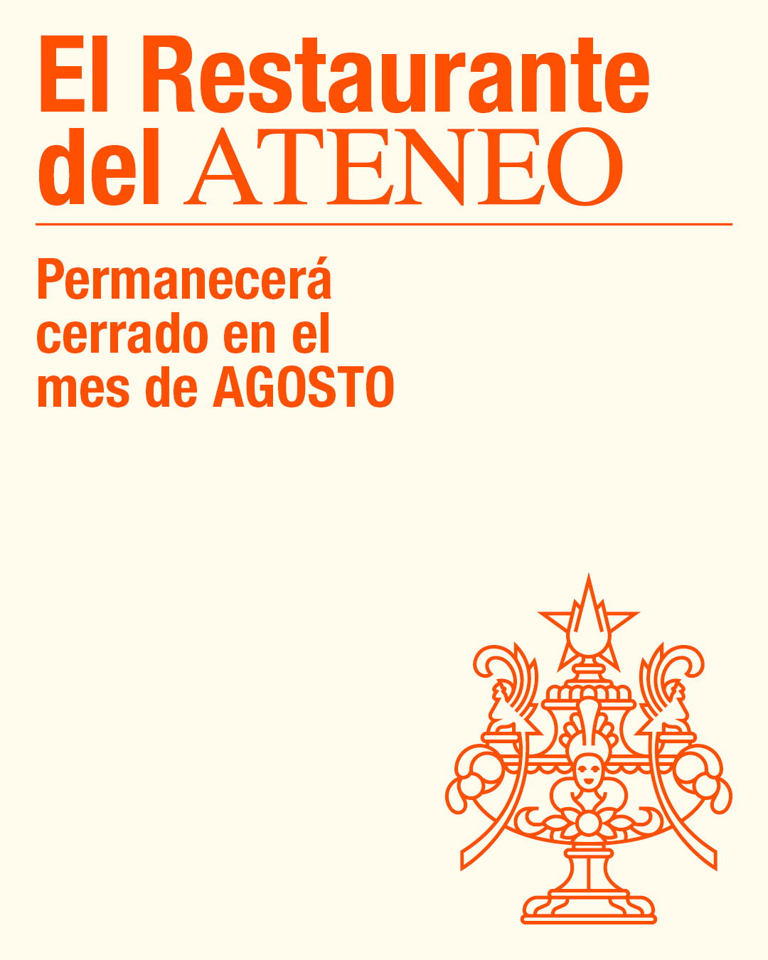 Restaurante del Ateneo reopens (season starts)