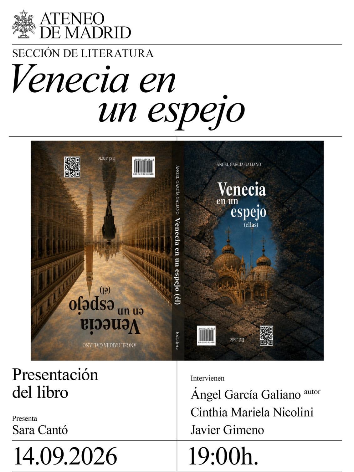 Book presentation: Venecia en un espejo — Ángel García Galiano