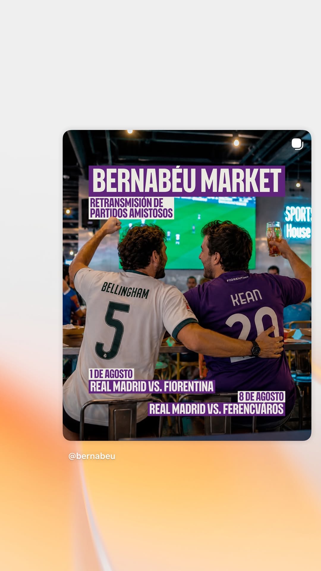 Real Madrid vs. Ferencváros — Screening at Bernabéu Market