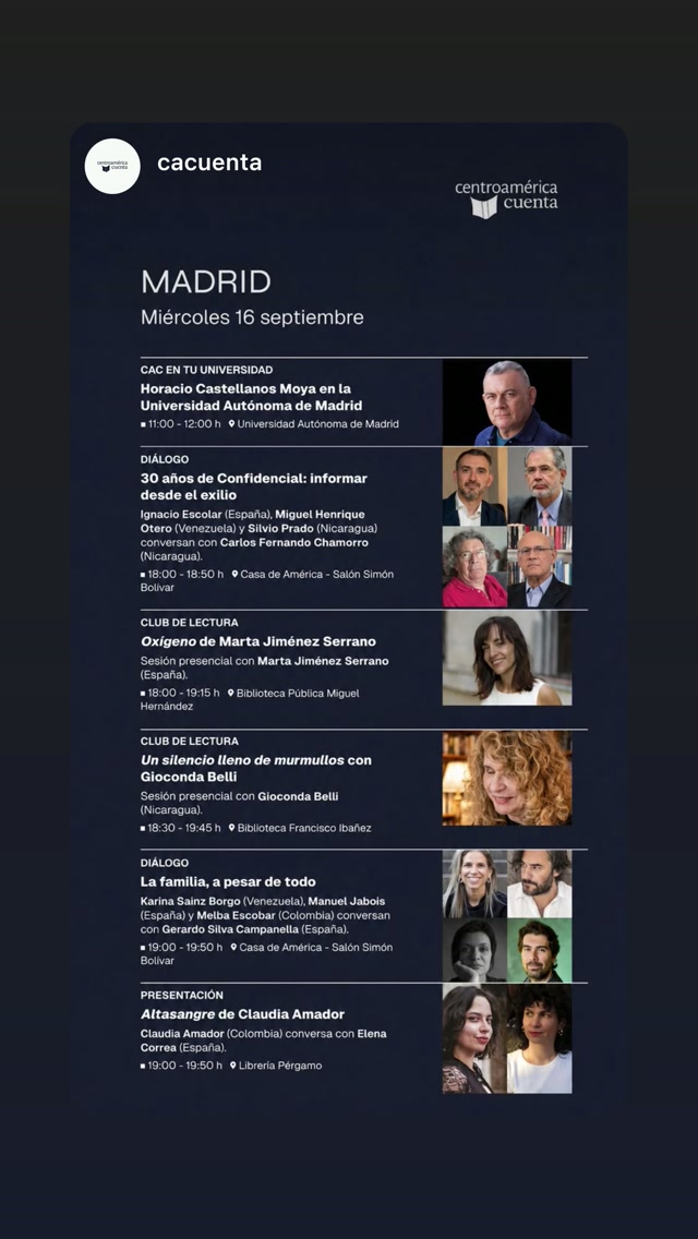 Horacio Castellanos Moya — Universidad Autónoma de Madrid