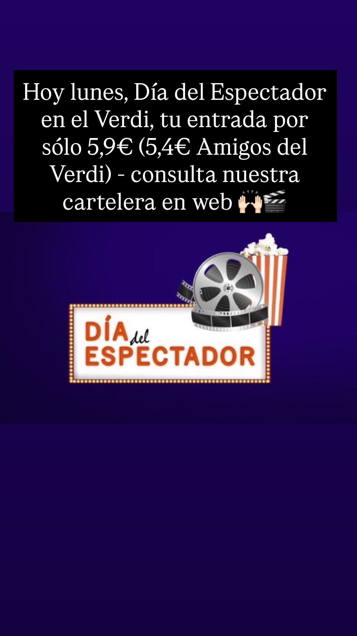 2026-08-31: Día del Espectador — discounted tickets (one day)