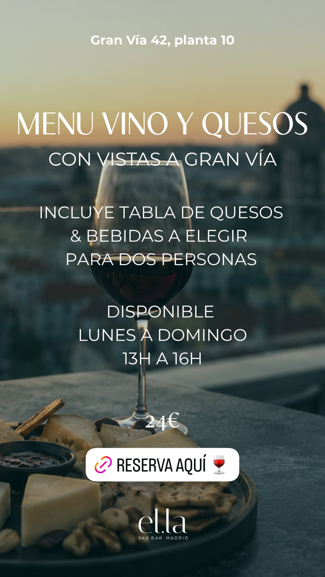 Wine & Cheese Menu