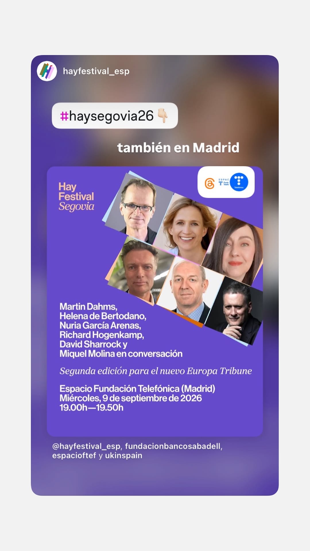 Hay Festival Segovia: Europa Tribune conversación