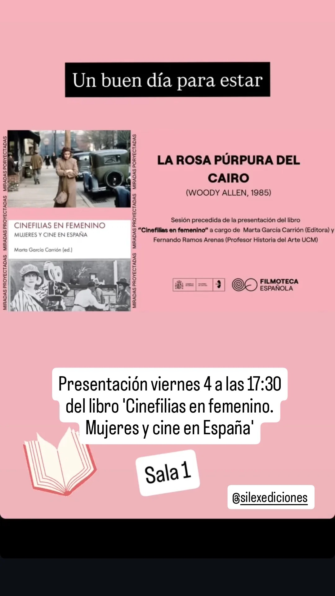 Presentation: 'Cinefilias en femenino' + screening La rosa púrpura del Cairo
