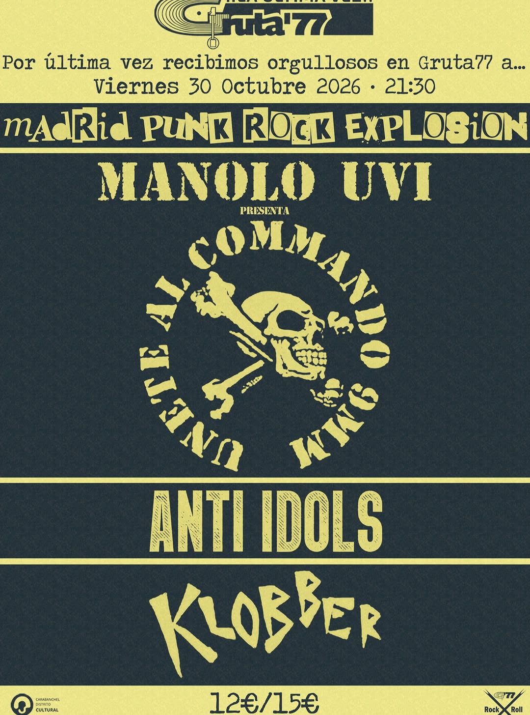 Madrid Punk Rock farewell: Manolo Uvi, Anti Idols & Klobber