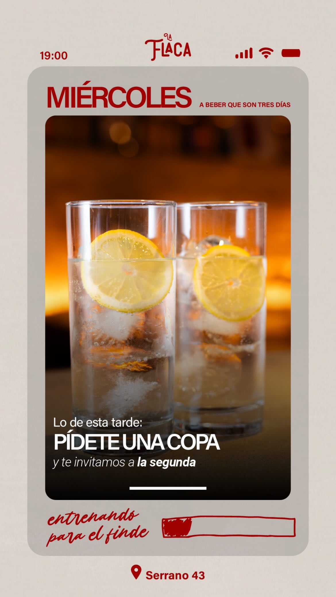 Wednesday — 2nd drink free