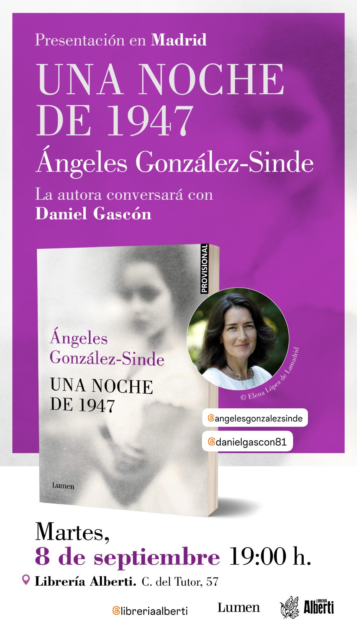 Ángeles González-Sinde — Una noche de 1947 (presentation)