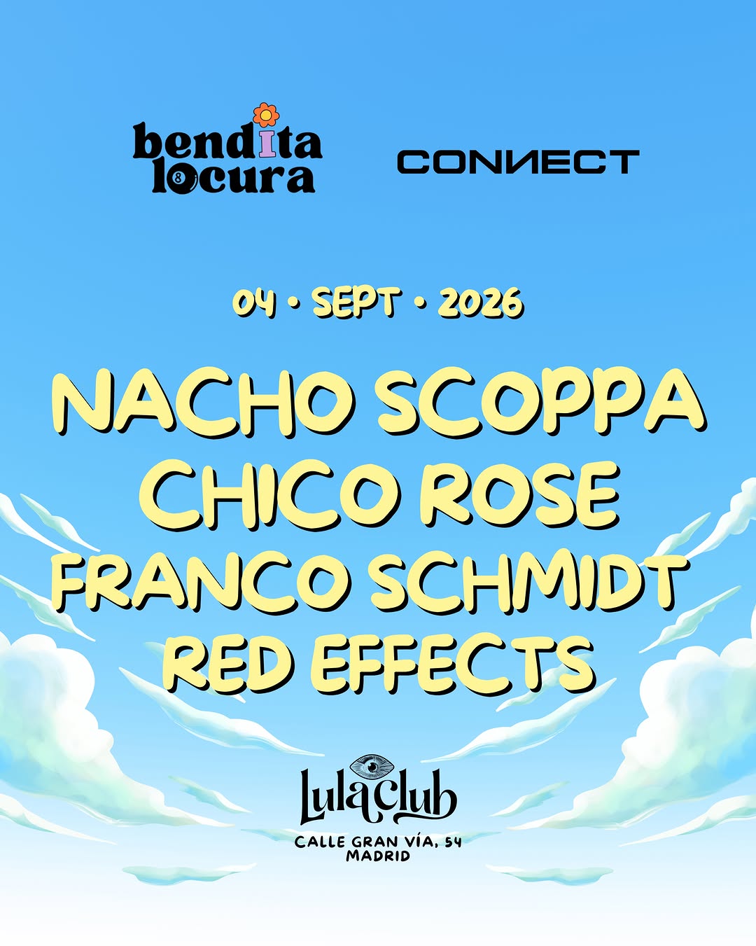 04 September — @nachoscoppa @chicorose @francoschmidtok @redeffectsmusic
