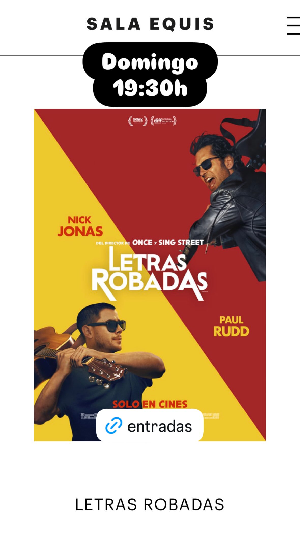 Letras Robadas — screening