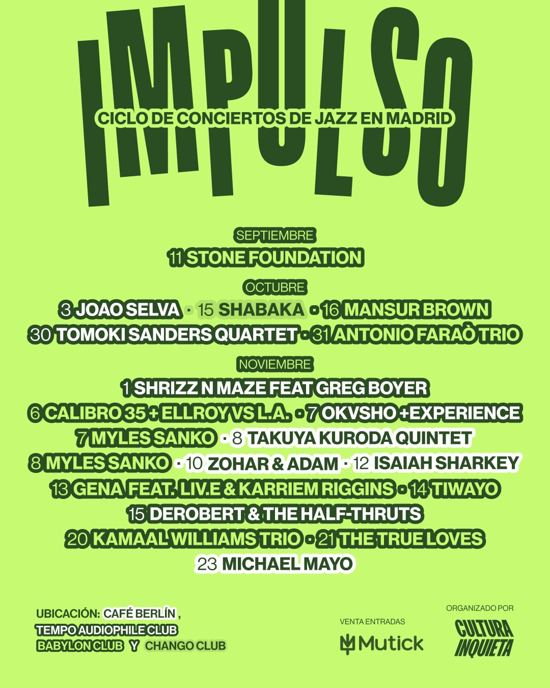 Impulso: Tomoki Sanders Quartet