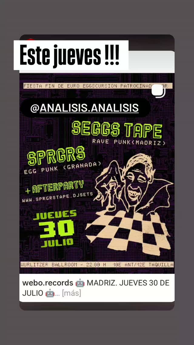 Seggs Tape + Sprgrs Live – Fiesta Fin de Euro Eggscursion