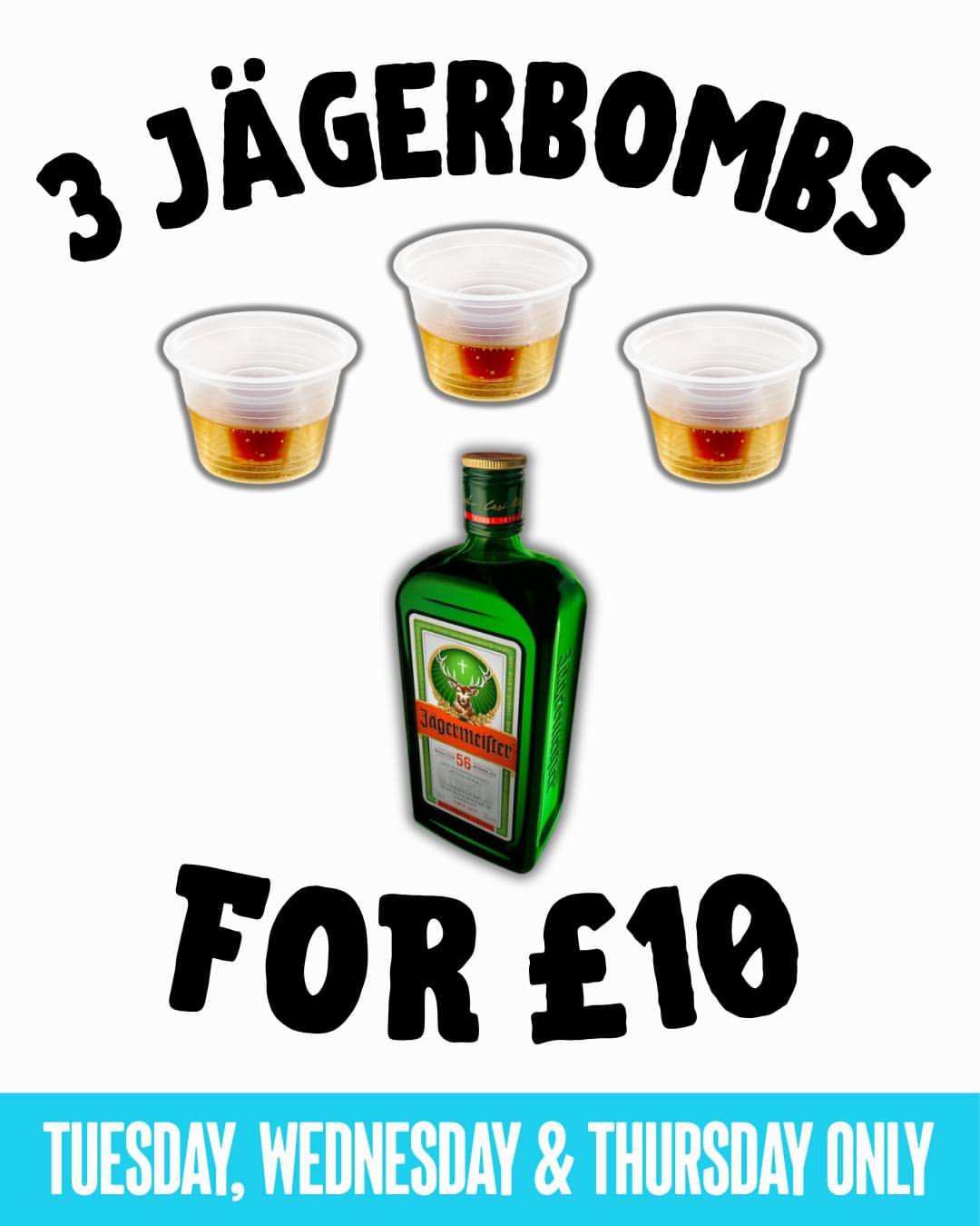 Jagerbombs 3 for £10
