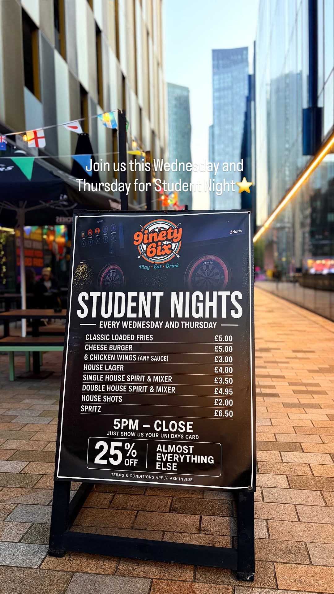 Student Nights — Wednesday & Thursday