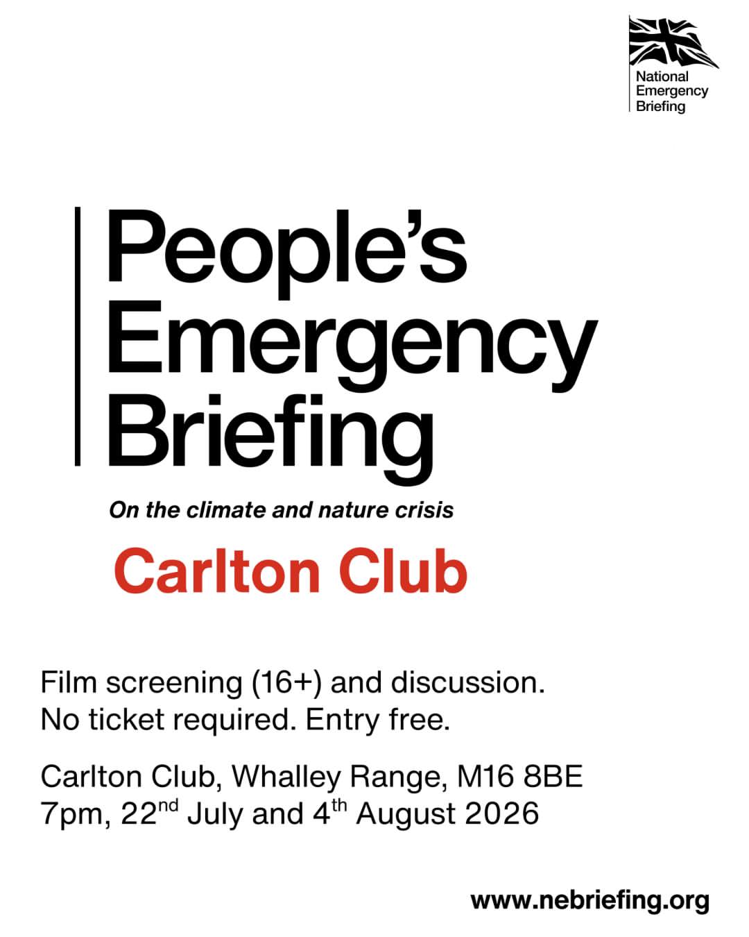 Film screening: crisis in nature & climate
