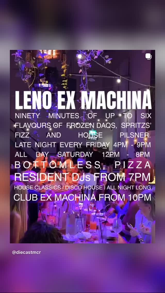 Leno Ex Machina — Resident DJs (from 19:00) & Club Ex Machina (from 22:00) — Fridays