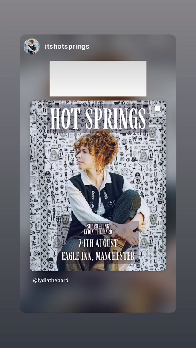 HOT SPRINGS (supporting LYDIA THE BARD)