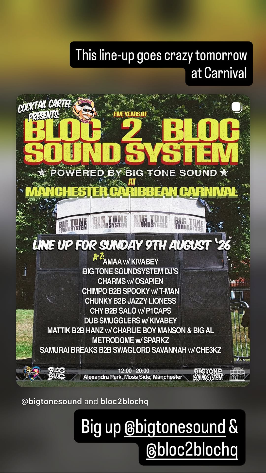 BLOC 2 BLOC Sound System – Manchester Caribbean Carnival