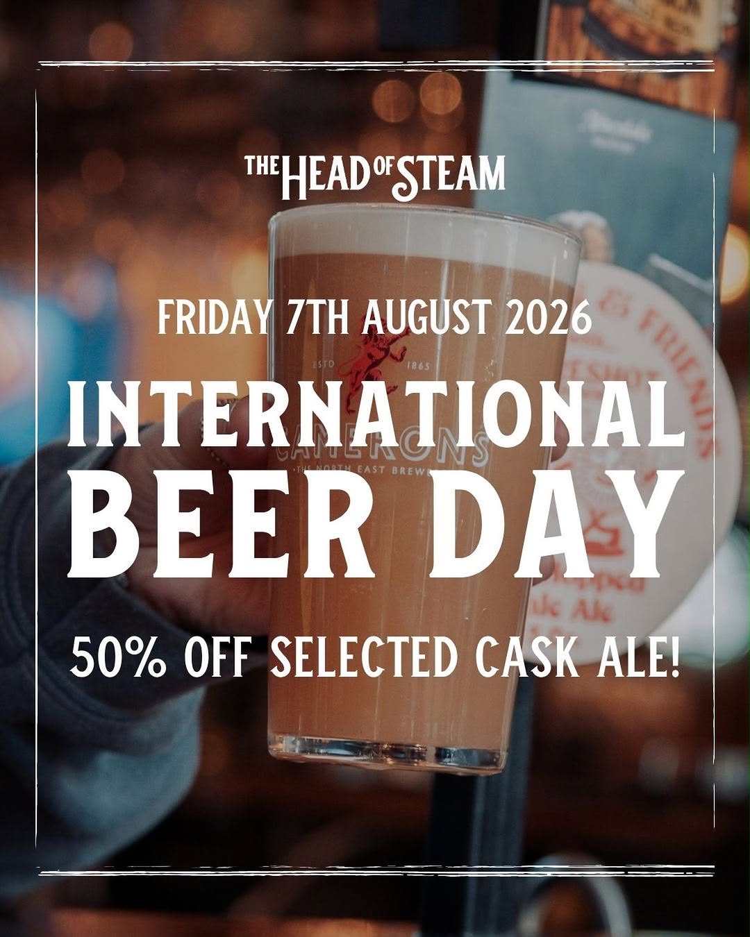 International Beer Day — 50% off cask ales