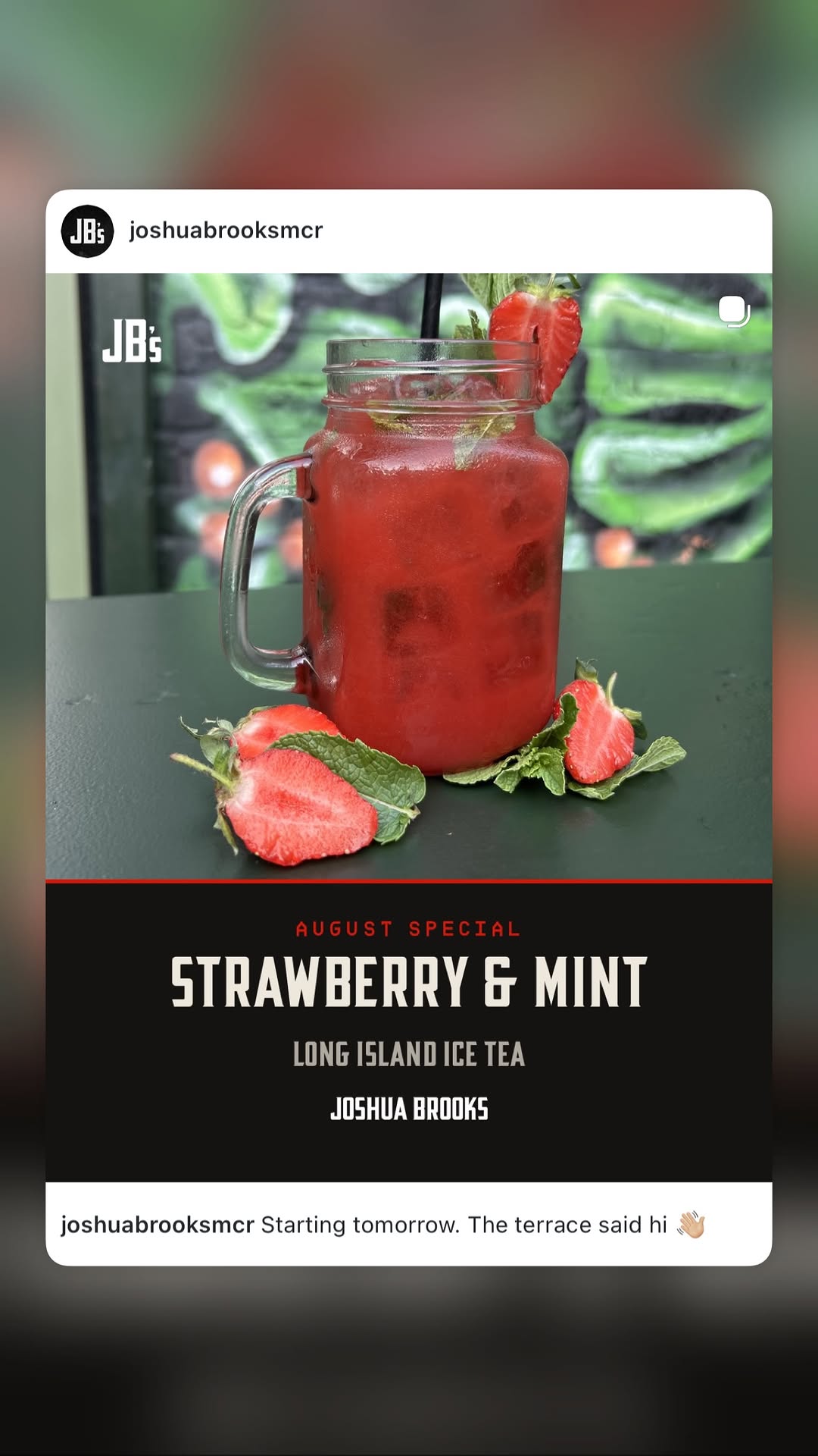 Strawberry & Mint Long Island Ice Tea (August special)