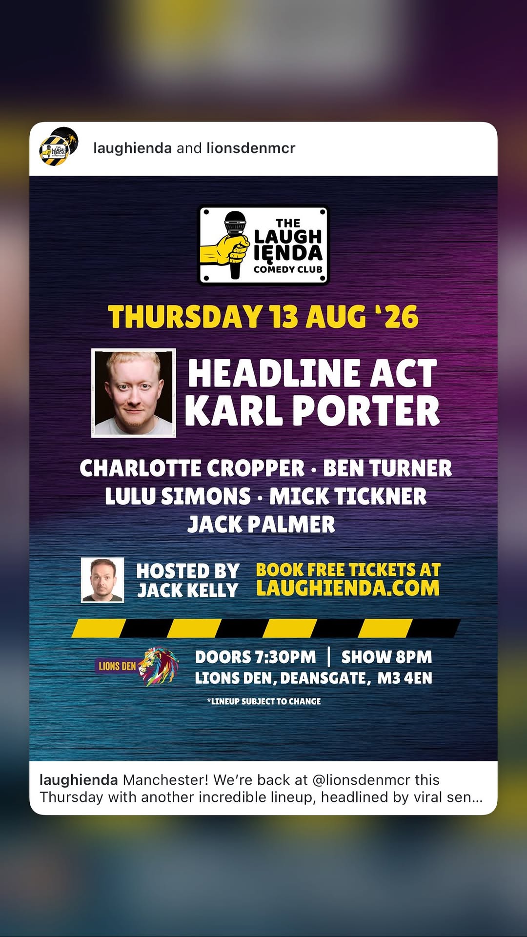 KARL PORTER 6 Comedy Night