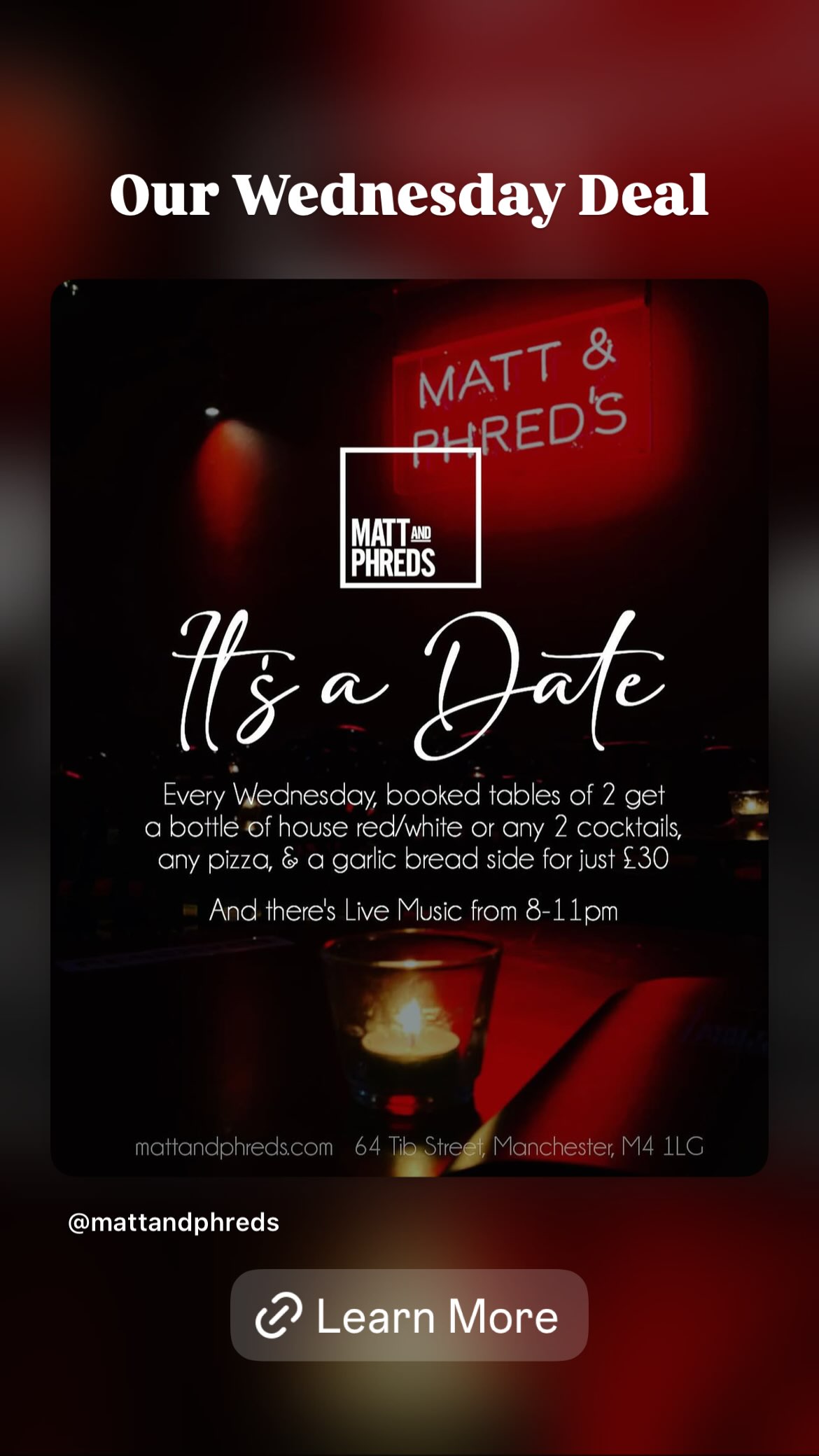 It's a Date — Wednesday Deal